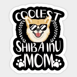 Glasses Coolest Shiba Inu Dog Mom Sticker